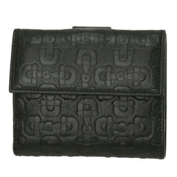 Gucci ssima Bifold Wallet Horsebit Black Calfskin - Picture 1 of 3